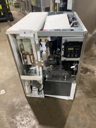 Blue Air 2024 stainless steel ice machine head, model BLMI300A, electric-powered, air-cooled, 115V, 1 phase.