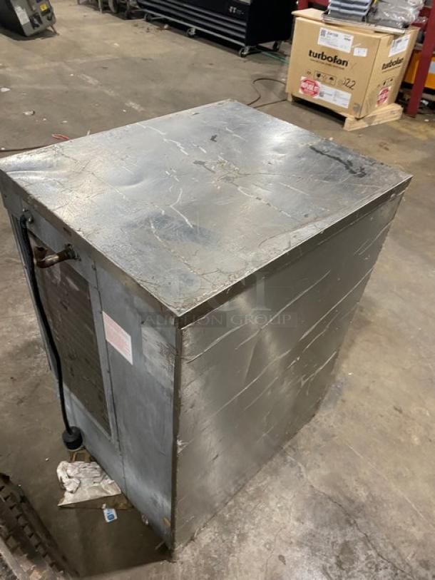 Hoshizaki KM-630MAH Stainless Steel Ice Machine Head, electric, air-cooled, 208-230V, visible wear, SN: M01317M.