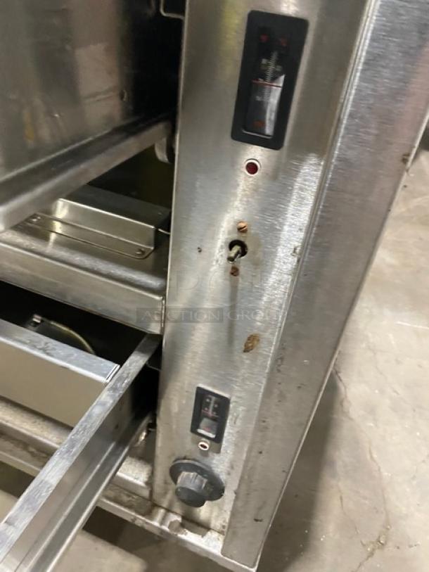 Eagle Group RedHots Series stainless steel double warming drawer, Model DWW-2-120, SN: 0304140007, on casters, 120V 1 Phase.