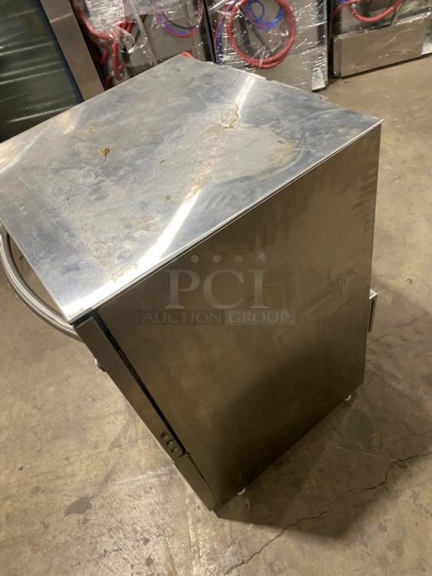 Jackson DishStarHT stainless steel undercounter dishwasher, electric, high-temp, 208/230V, 1 Phase, on legs, used condition.