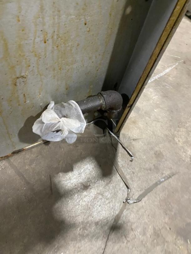 Jade Range stainless steel natural gas overhead salamander broiler/cheese melter pipe fitting, rustic condition.