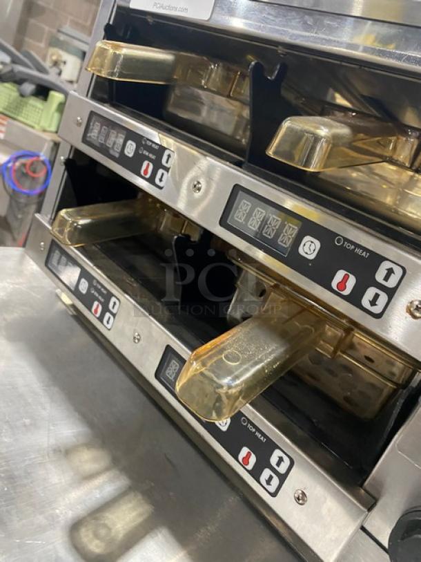 Carter Hoffmann M223S-2T stainless steel warming unit, electric, dual drawers, top heat control, used, SN: 793948-082022.