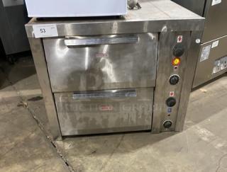 Commercial Stainless Steel Electric Powered Countertop Pizza/Deck Oven! With Thermostatic Controls! - Item #1205074