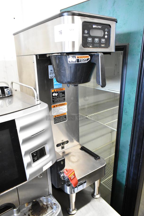 2020 Bunn ICB SH stainless steel commercial coffee machine with hot water dispenser and poly brew basket, 120/208V.
