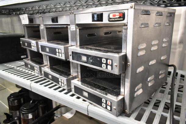 Carter Hoffmann MC3W2SN01 stainless steel holding bin, 120V, 1 phase, commercial use, countertop model, digital controls visible.