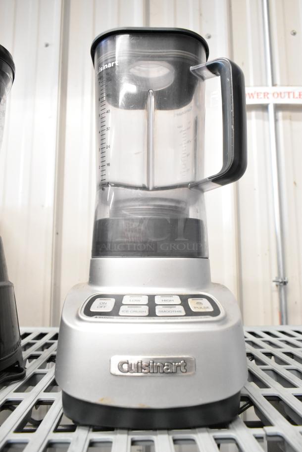 2 Blenders: Hamilton Beach 58159 and Cuisinart SPB-650, 120V, 1 phase, good condition, visible control panel and brand logo.