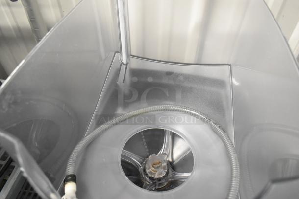 Taylor X83684-12 frozen beverage mixer, stainless steel, clean condition, interior view, commercial countertop use.
