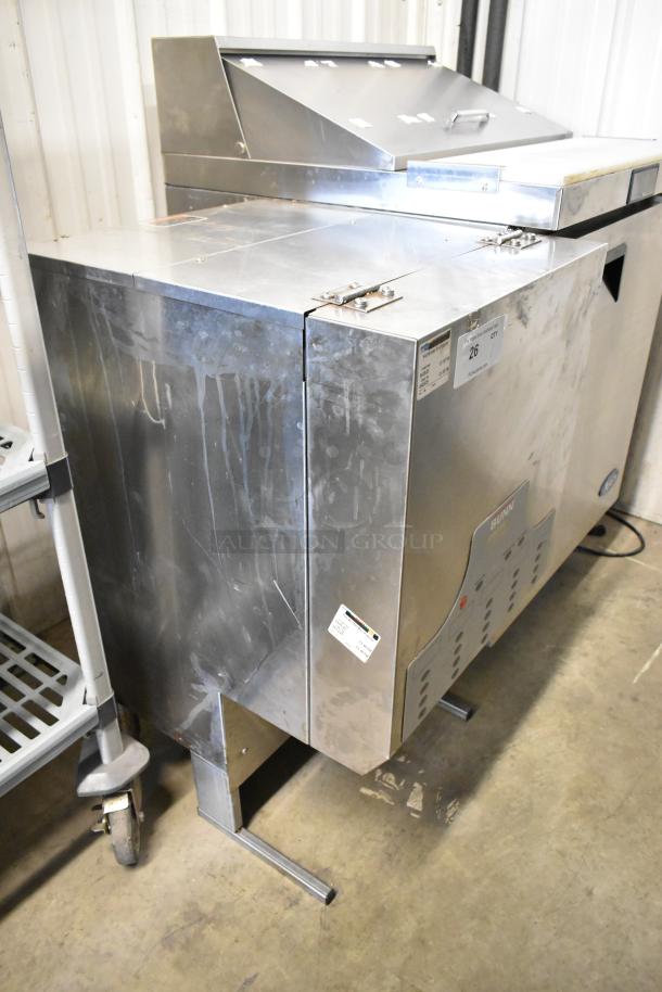 Bunn IMIX-5 Stainless Steel Commercial Cappuccino Machine, 120/208-240V, 1 Phase, industrial design, visible wear.