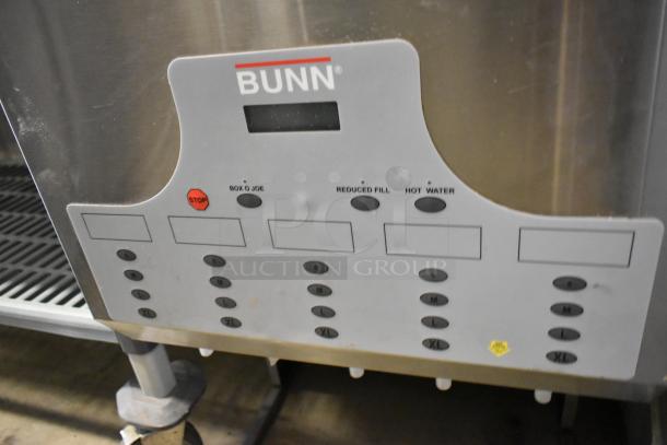 Bunn IMIX-5 stainless steel cappuccino machine with control panel, 120/208-240V, 1 phase, commercial countertop model.