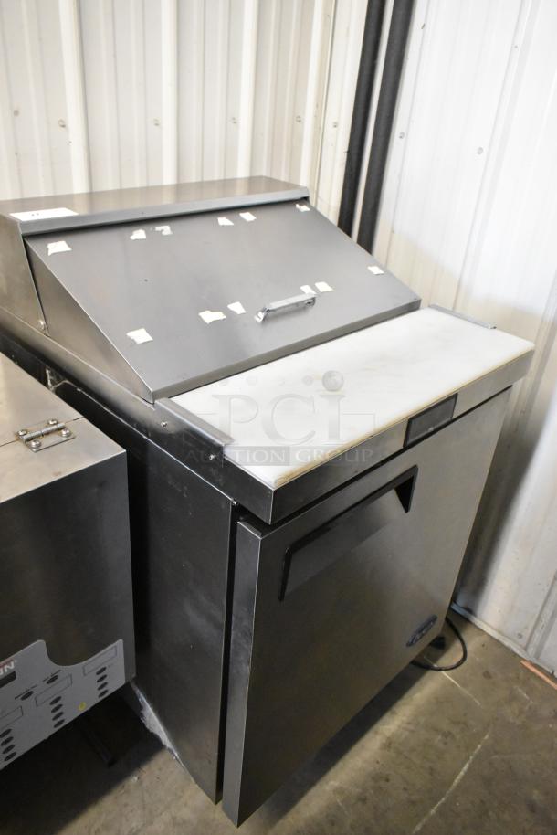 2016 Atosa MSF8301 stainless steel prep table, mega top, bain marie, on casters, 115V, 1 phase, commercial use.