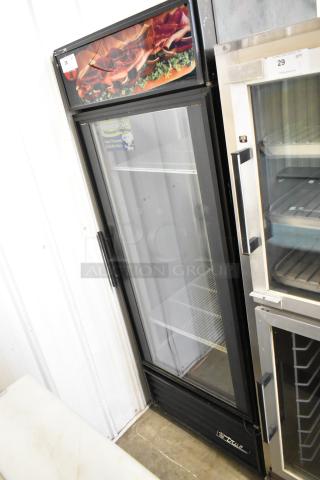 True GEM-26 Metal Commercial Single Door Reach In Cooler Merchandiser w/ Poly Coated Racks. 115 Volts, 1 Phase. - Item #1205230