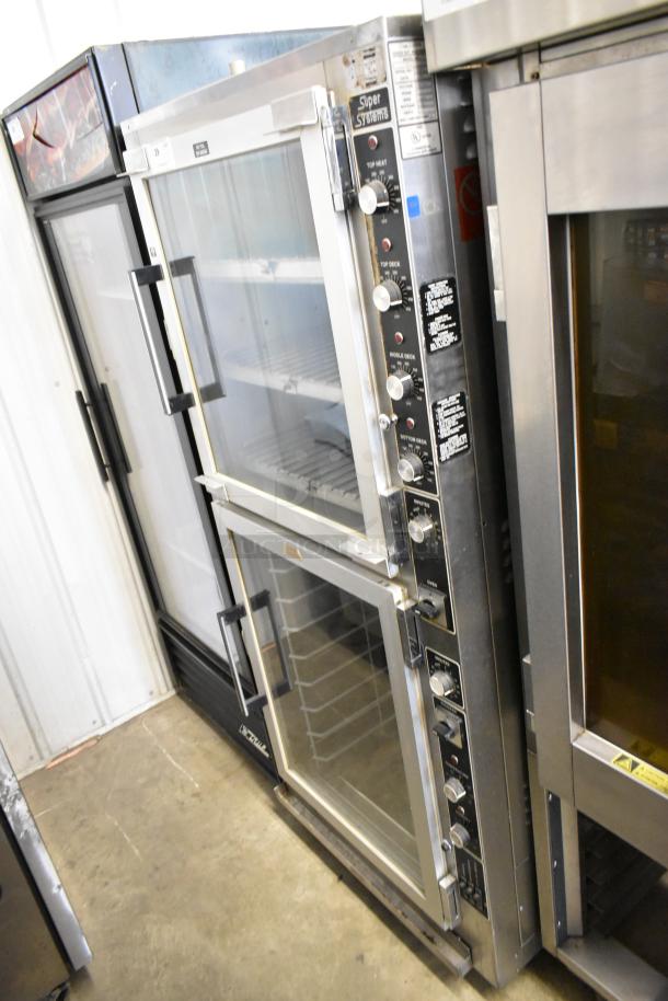 Super Systems OP-3 stainless steel commercial oven proofer with controls, on casters, 120/208V, 3 phase.