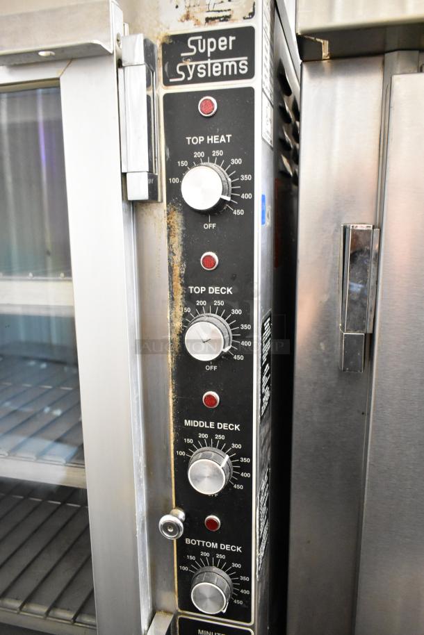 Super Systems OP-3 stainless steel electric oven proofer, 120/208V, 3 phase, features adjustable heat controls and commercial casters.