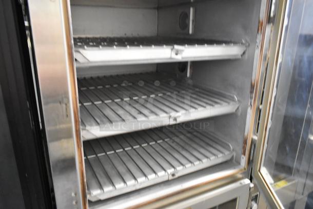 Super Systems OP-3 stainless steel electric oven proofer with shelves, commercial casters. 120/208V, 3 phase. Good condition.