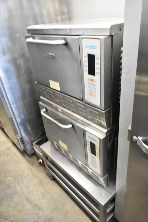 Turbochef NGC stainless steel rapid cook ovens on stand with casters. Electric, 208/240V, 1 Phase.