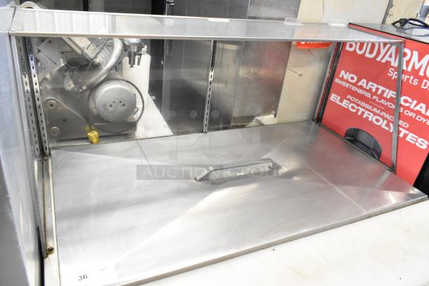 Everest EPBR2 stainless steel commercial prep table with sneeze guard and casters. 115V, 1 phase. Great condition.