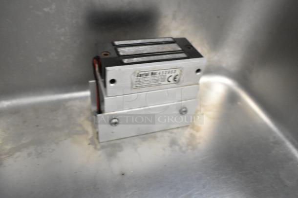 SEJ8000C Stainless Steel Food Warmer, commercial countertop model, 120V, 1 Phase, visible serial number plate.