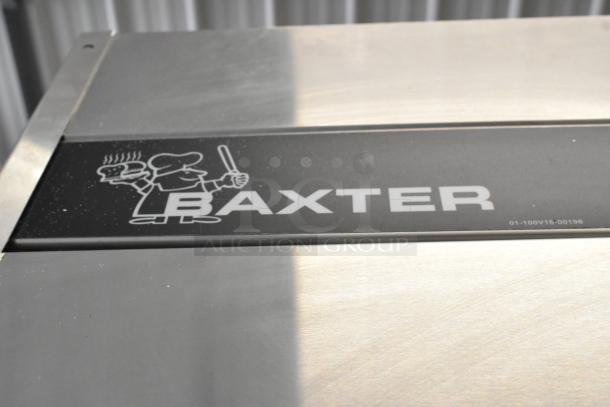 Baxter RP100 stainless steel proofer, electric, 208/240V, 1 phase, commercial use, visible Baxter logo.