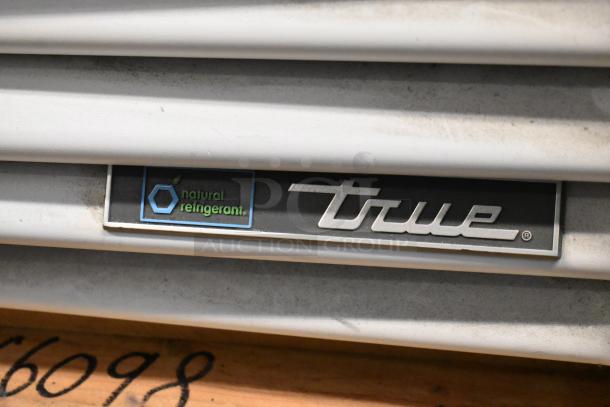 2021 True TSCI-600R-G-PH commercial cooler with natural refrigerant label and True branding.