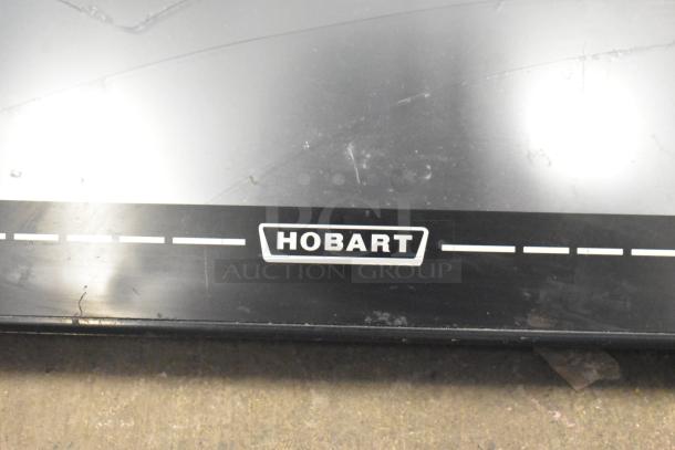 2017 Hobart HTi metal commercial food scale, missing weight plate, 120/208-240V, 1 phase, visible Hobart branding.