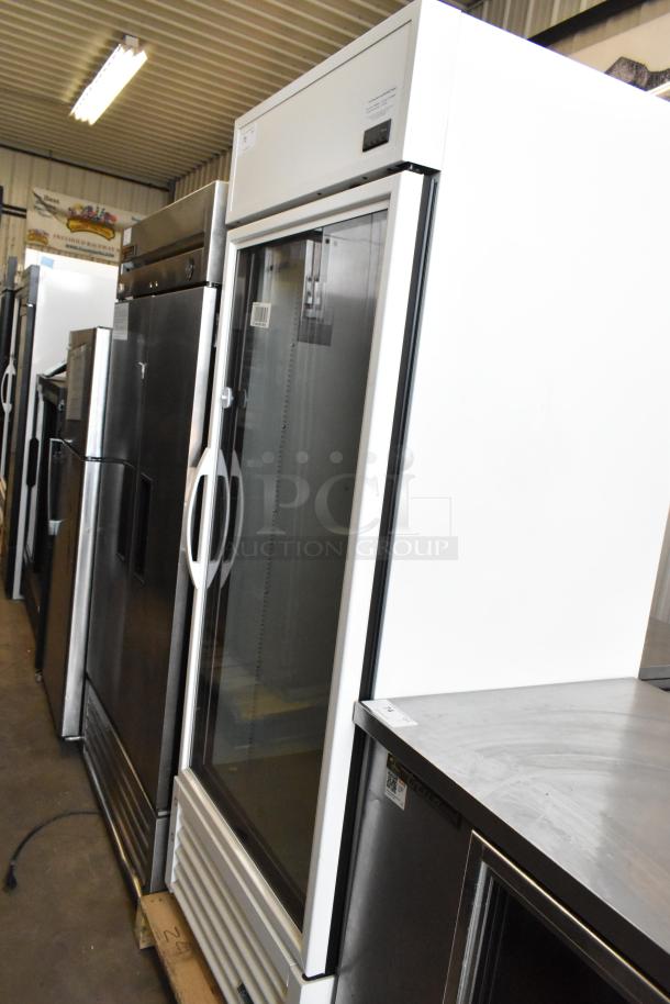 2021 True TSCI-600R-G-PH commercial cooler, single glass door, poly-coated racks, 115V, 1-phase, excellent condition.