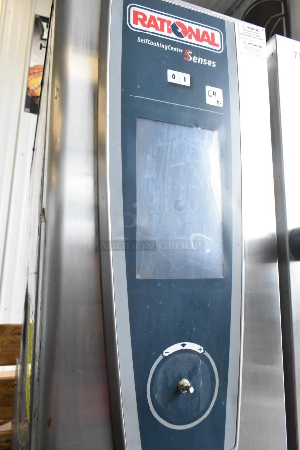 Rational SelfCookingCenter 5Senses stainless steel iCombiPro convection oven, commercial use, touchscreen controls, sturdy design.