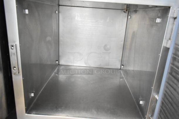 Alto Shaam 750-S stainless steel heated holding cabinet interior, on commercial casters, 120V, 1 phase, clean condition.