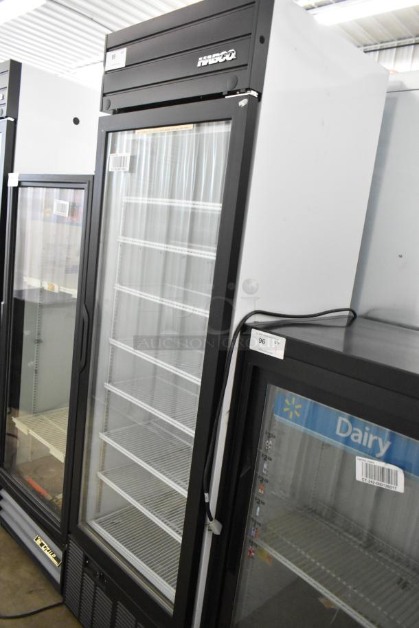 2019 Habco SE18 commercial cooler, single door, poly-coated racks, 115V, 1 phase, excellent condition with visible brand label.