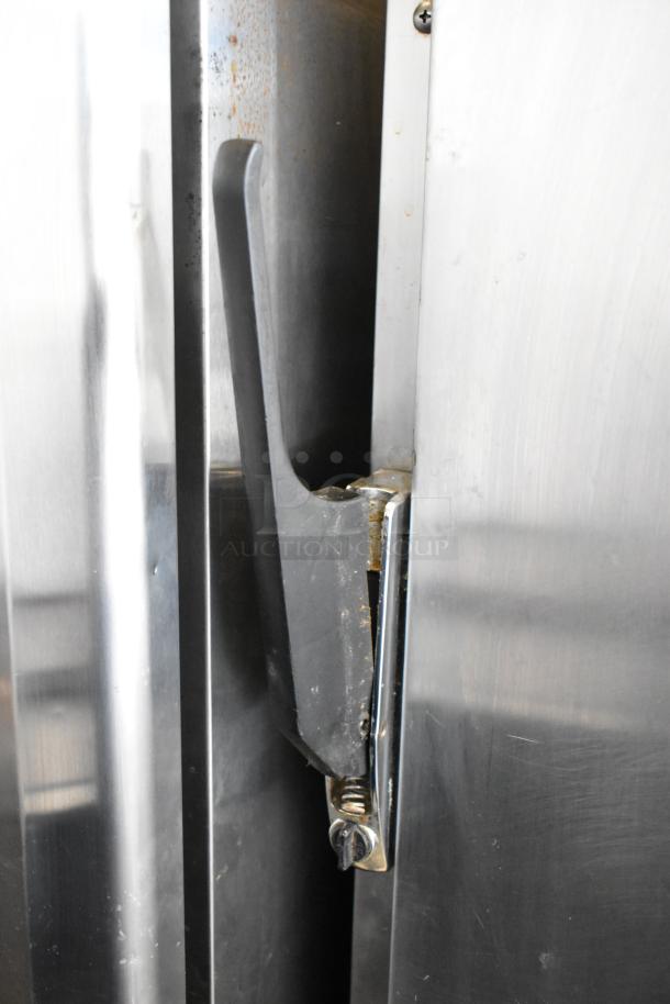 CresCor 1000CHSS2DE stainless steel heated holding cabinet, top door won't open, commercial casters, 208/240V, 1 phase.