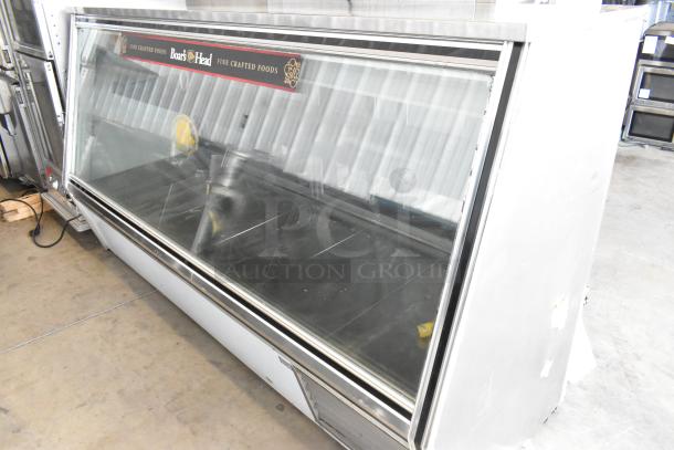 Leader HDL96 S/C metal deli display case, floor style, 115V, 1 phase, with Boar's Head branding.
