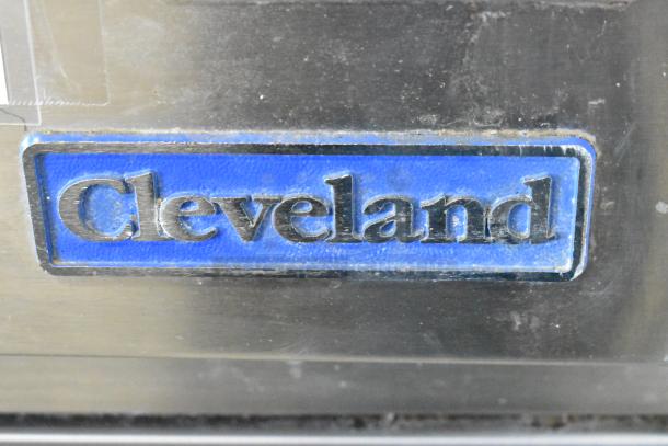 Cleveland 21CET8 SteamCraft Ultra 3 electric steam cabinet, stainless steel, 208V, 3 phase, on stand.
