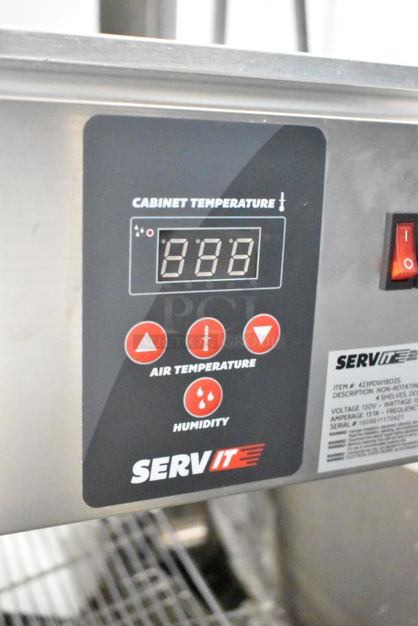 BRAND NEW ServIt 423PDW18D2S stainless steel countertop pizza warmer, digital display, 120V, 1 Phase, Scratch and Dent.