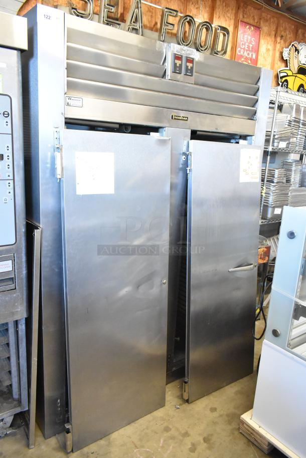 Traulsen AD232W-ZAB27 stainless steel commercial cooler and freezer. Doors need attachment. 115V, 1 phase.