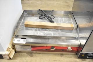 Brand new Avantco 177EG24N 24" stainless steel electric griddle. Scratch and dent condition. 208/240V, 1 phase.
