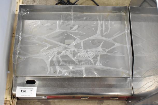 Brand new Avantco 177EG24N stainless steel 24" electric countertop griddle. Scratch and dent condition, 208/240V, 1 phase.