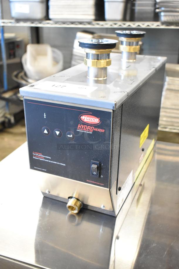 Brand new Hatco 3CS2-3 Hydro-Heater sanitizing sink heater, 208V, 1 Phase. Minor scratches, dented. Front panel controls visible.