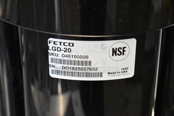 Brand new 2025 Fetco Luxus LGD-20 coffee dispenser. Stainless steel, 2-gallon capacity, NSF certified. Scratch and dent condition.