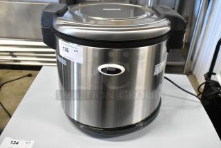 Brand new 2024 Galaxy 177RWGB90 90 Cup Electric Rice Warmer, scratch and dent, 120V, 1 Phase, stainless steel.