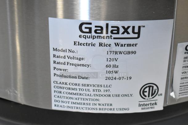BRAND NEW Galaxy 177RWGB90 90 Cup Electric Rice Warmer, 2024 model, 120V, 105W, UL standard, minor cosmetic scratches.