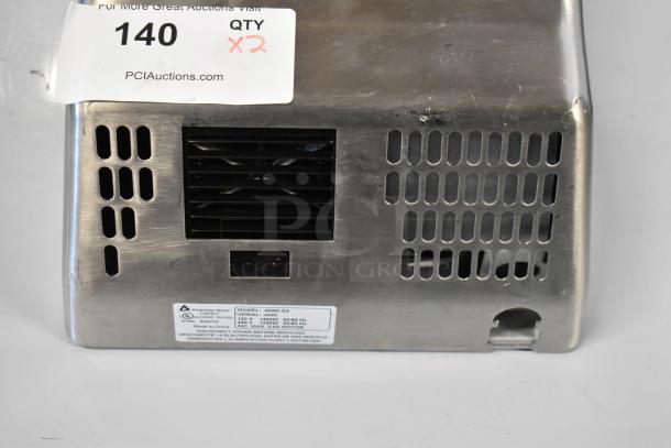 American Dryer Advantage AD90-SS hand dryer, stainless steel, scratch and dent, 100/240V, 1 phase, label visible, qty 2.