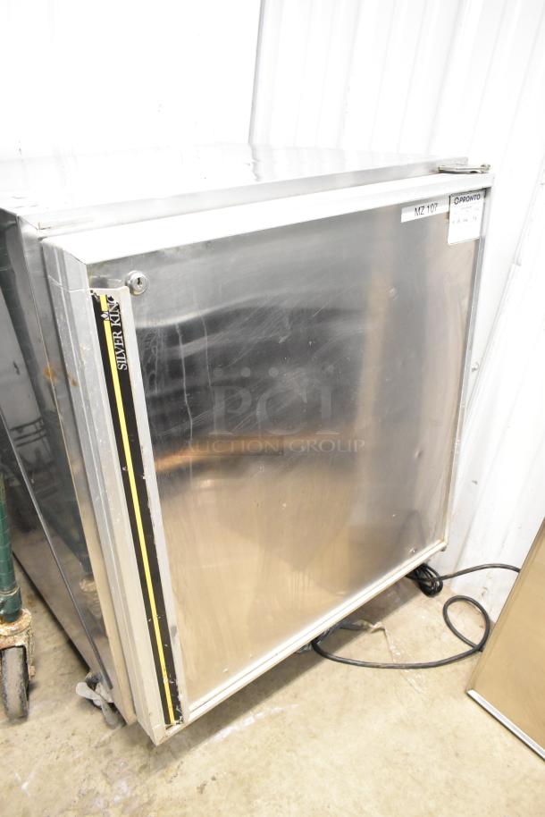 Silver King SKF27 stainless steel undercounter freezer, single door, 115V, 1 phase, used condition, commercial use.