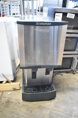 BRAND NEW SCRATCH AND DENT! 2018 Scotsman HID312A-1A  Meridian Stainless Steel Countertop Ice Machine and Water Dispenser - 12 lb. Bin Storage. 115 Volts, 1 Phase. - Item #1205449