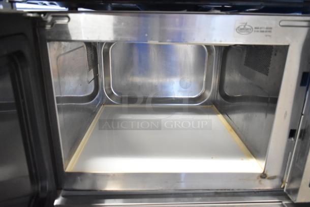 2021 Amana RCS10TS stainless steel commercial microwave, clean interior, 120V, 1 phase, suitable for heavy-duty use.