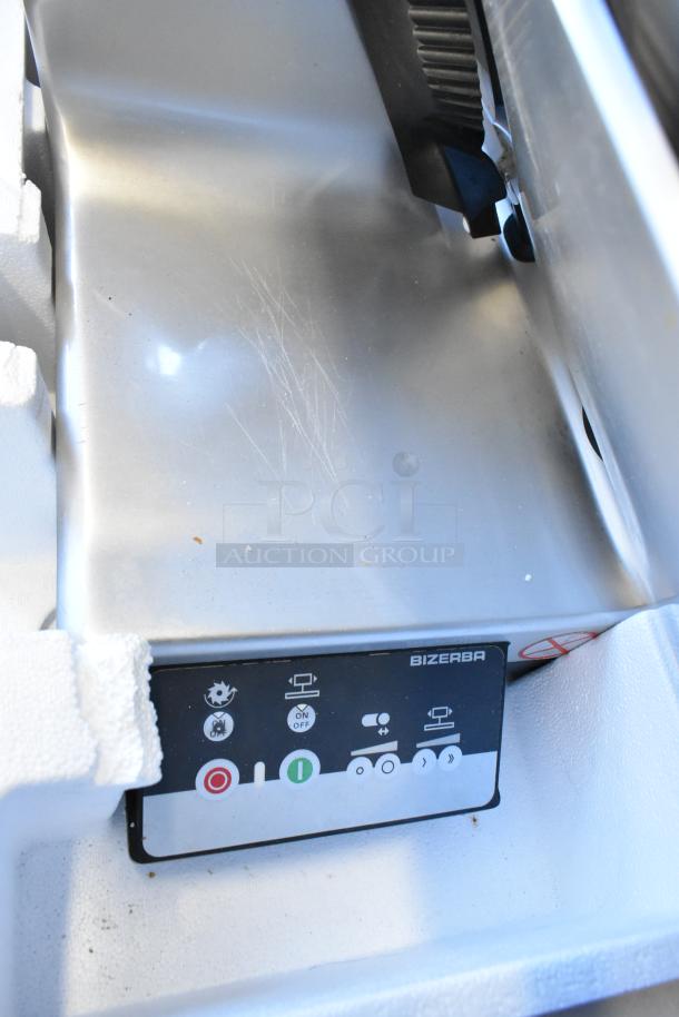 2021 Bizerba GSP HD stainless steel meat slicer with control panel, 120V, good condition, light surface wear visible.