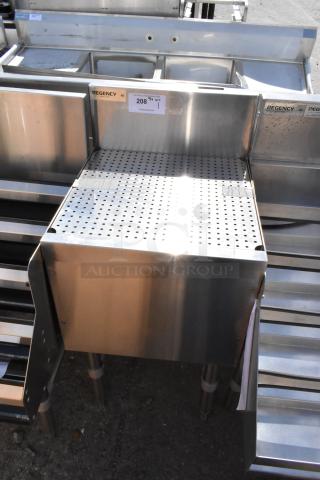 BRAND NEW SCRATCH AND DENT! Regency Spec Line stainless steel drain board with perforated surface; minor cosmetic flaws.