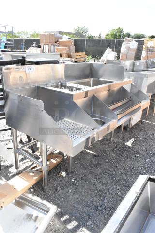 Regency 600CSD2960S 60" stainless steel cocktail station with drainboard, brand new with minor scratches and dents.