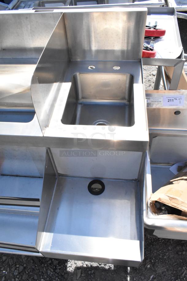 Brand new Regency 600CSD2960S stainless steel cocktail station with drainboard, scratch and dent condition, 60".