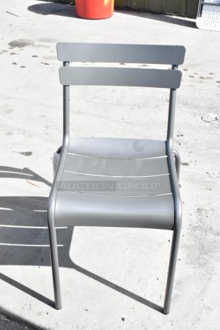 23 BRAND NEW SCRATCH AND DENT! Brown Metal Outdoor Dining Height Patio Chair. 23 Times Your Bid! - Item #1205515