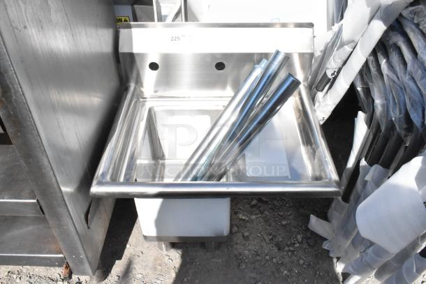 Brand new KoolMore SA101410-10R3 23" stainless steel commercial sink with drainboard. Scratch and dent condition.
