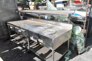 Belshaw Stainless Steel Commercial Prep Station w/ Over Shelf, Drawers and Under Shelf on Commercial Casters. - Item #1205524